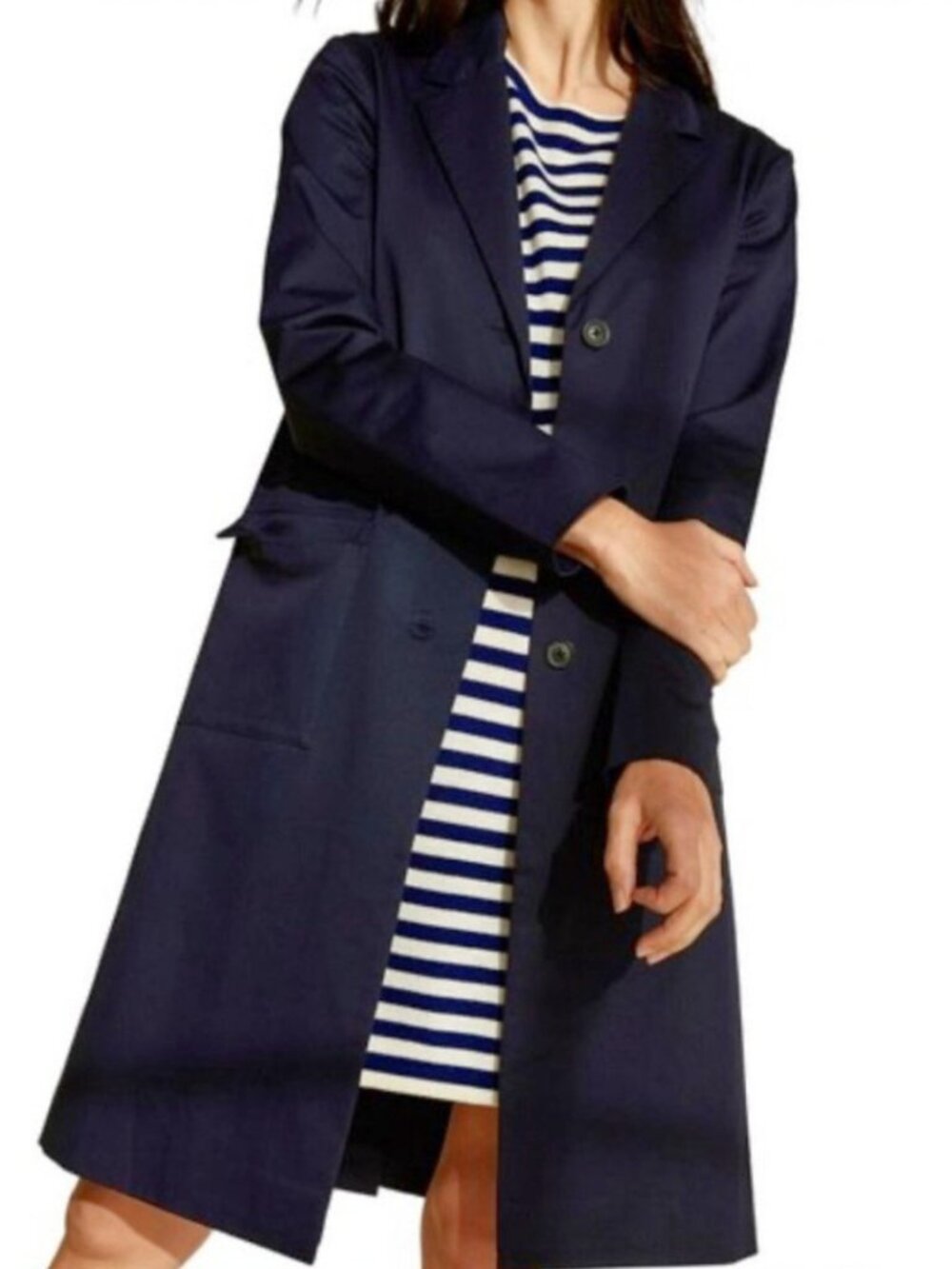 Jenni Kayne | Cotton Twill Safari Trench Coat in Navy NWT
